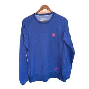 Nike Golf DriFit cobalt blue long sleeved lightweight sweatshirt size medium